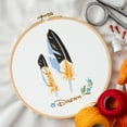 thumbnail image 3 of Blingpainting Embroidery Kit for Beginners, Cross Stitch Kits for Adults, Include Embroidery Cloth with Birds and Feathers Embroidery Hoop, Thread, Needle, 3 of 6