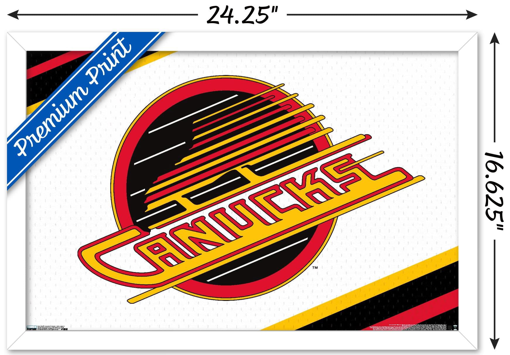 NHL Vancouver Canucks - Retro Logo 19 Wall Poster, 14.725" x 22.375" Framed