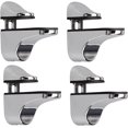 thumbnail image 1 of Soporte ajustable para estante de vidrio, soporte para estante de vidrio de 4 piezas, abrazadera de vidrio para montaje en pared, soporte para estantes de vidrio, para estante de vidrio, 1 of 5