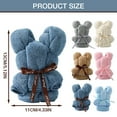 thumbnail image 3 of Clearance! Plertrvy Towel Set, Bath Towel Baby Gift Bear Shape Packed Coral Velvet Gift Pineapple Plaid Towel Gift Bear Towel *1x Coral Fleece Bear Shape Towel, 3 of 7