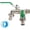 Green, variant on Universal Stainless Steel Double Outlet Garden Water Faucet, Frost-Proof Heavy Duty Double Tap, Doubles Outlet Outside Tap for Garde, Car Washing, Washing Machines, Lawn Irrigation (Black)