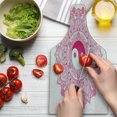 thumbnail image 3 of Ying Yang Cutting Board, Traditional Yin Yang with Tao Mandala Pattern Floral Style Design, Decorative Tempered Glass Cutting and Serving Board, Wine Bottle Shape, Pink, by Ambesonne, 3 of 5