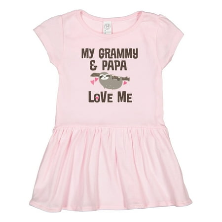 

Inktastic Grammy and Papa Love Me Gift Toddler Girl Dress