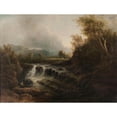 thumbnail image 2 of Jacob van Ruisdael 14x12 Black Ornate Wood Framed Double Matted Museum Art Print Titled: Norwegian Landscape (1628-1682), 2 of 5