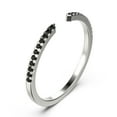 thumbnail image 2 of 4mm Width Open Design 0.22ct black diamond moissanite 10k White Gold Wedding Band, 2 of 4