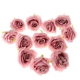 thumbnail image 4 of 12 Unids Pequeño Artificial Seda Cabeza de Flor Decoración para hogar DIY Artesanía Scrapbooking Morado oscuro, 4 of 9