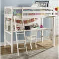 thumbnail image 2 of Hillsdale Pulse Wood Twin Loft Bed Loft Bed with Chair and Nightstand in White, 2 of 2