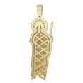thumbnail image 4 of Baguette 22+ Grams Real Silver Saint Jude San Judas Jesus Pendant Charm + Chain Yellow Gold Finish, 4 of 4