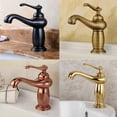 thumbnail image 3 of Mezclador de Agua Fría y Caliente Vintage para Lavabo de de Cocina Negro, 3 of 9