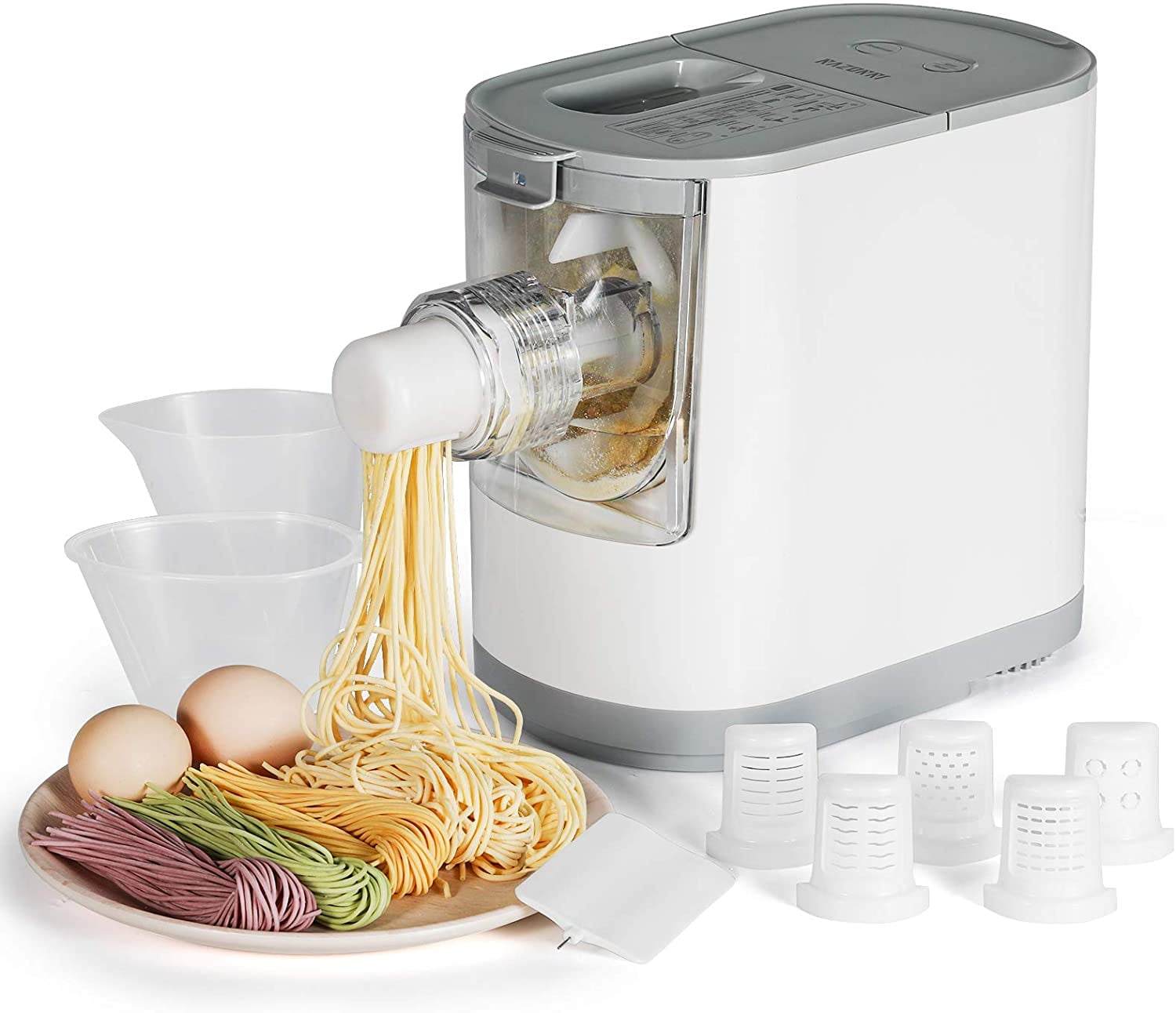 Electric Pasta Maker Machine Automatic Noodle Maker with 12 Pasta Shaping  Discs for Homemade Spaghetti Macaroni Lasagna and More 110V (Green)