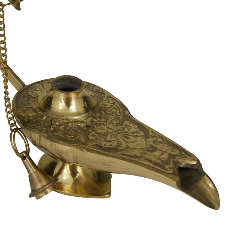 6 Metal Brass Aladdin Lamp, by DecMode 