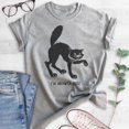 thumbnail image 2 of I'm Meowta Here Cat Shirt, Unisex Women's Men's Shirt, Halloween Shirt, Black Cat Shirt, Cat Shirt, Heather Gray, XX-Large, 2 of 6