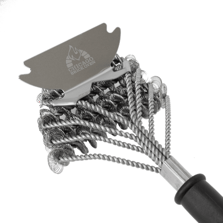 Bristle Free 5-in-1 BBQ Grill Brush Scraper Cleaner Set - Grill Accessories Tool - Best Barbecue Brush for Cleaning Weber Gas/Charcoal, Cast Iron, Portable, Indoor, Propane, Camping, Kamado (Best Bbq Grill Grate Cleaner)