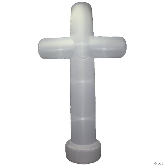 Cruz inflable de 274 cm de alto con luz LED para decoración de jardín de Pascua