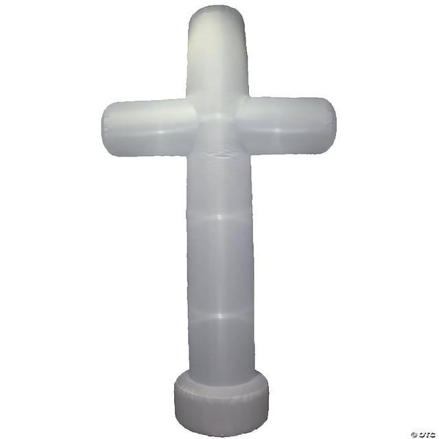 Cruz inflable de 274 cm de alto con luz LED para decoración de jardín de Pascua