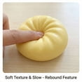 thumbnail image 4 of Squish Bun Shaped Slow Rebound Stress Relief Device Soft Squeeze Sensory Tool Anti Anxiety Focus Aid Desk Accessory Portable Calming Helper Relaxation Therapy Gift Party Present Surprise Gift Yellow, 4 of 4