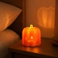 thumbnail image 4 of Halloween Decorations Pumpkin Candle Light Decoration Prop, Flameless Pumpkin Candle Decor for Halloween Parties, Festive Fall Decorations for Home, Easy to Place Anywhere, 4 of 7