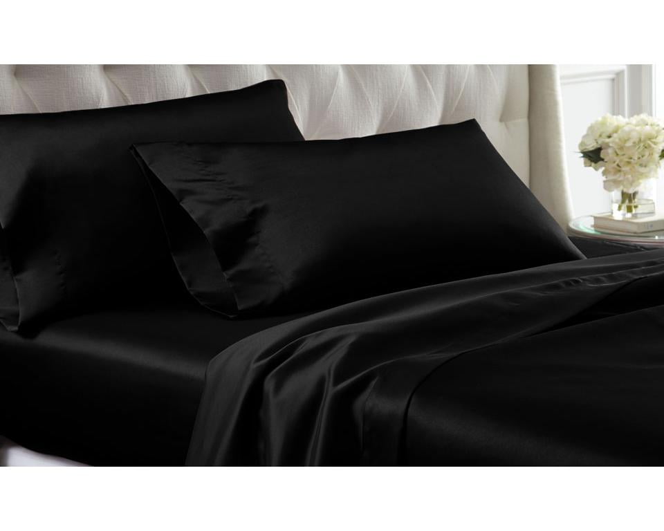 Satin Dreams 4Pc Solid Satin Sheet Set