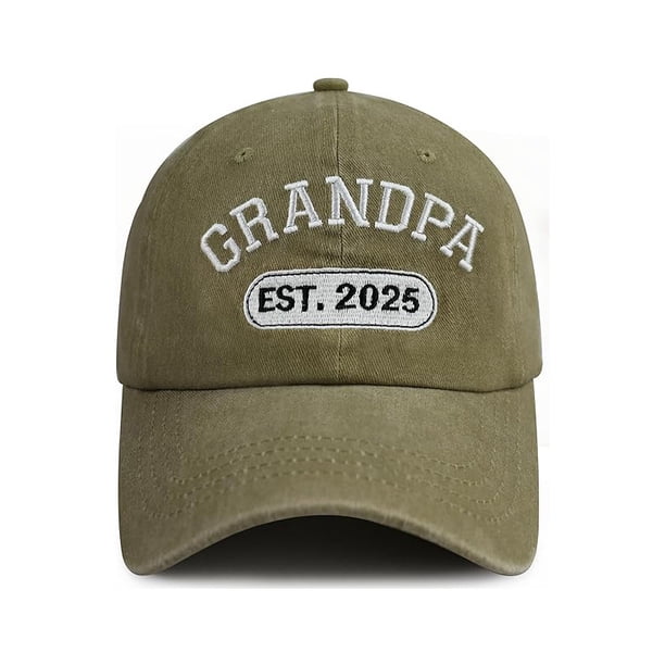 Gorra de béisbol Trucker Grandpa EST. 2025 bordada de algodón