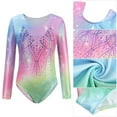 thumbnail image 3 of Gymnastics Leotards for Girls with Shorts Hairband Long Sleeve Dance Leotards One-Piece Outfit for Kid Teens 5-14 Years, 3 of 10