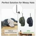 thumbnail image 5 of Hecteas Rack - Storage Rack - 2Pcs Hat Organizer for Baseball Caps Hat Rack Hats Can Be Hung Stacked on The Hanger Hat Storage Rack(2X Metal L-Shaped Wire Baseball Cap Organizer - Black), 5 of 9