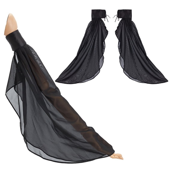 1 Pair Women's Long Tulle Opera Gloves Victorian Chiffon Sleeves Arm Cover Glove Gothic