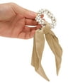 thumbnail image 4 of Ofertas Únicas 1 Pc Banda Elástica de Perlas con Cinta Elegante Beige Marrón Claro, 4 of 5