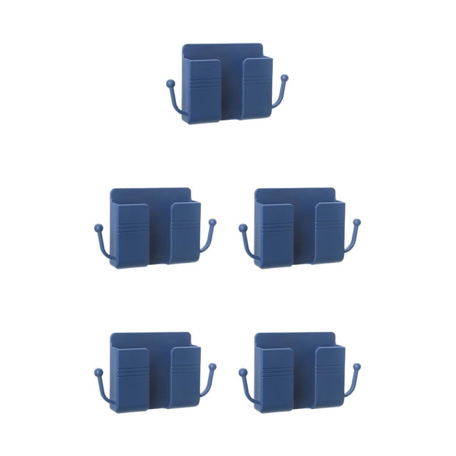 Yuarrent Soporte para teléfono móvil montado en la pared organizador de Control remoto autoadhesivo caja de almacenamiento de oficina Type5 NO5