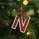 thumbnail image 4 of Letras para adornos de Navidad, decoración de Navidad personalizada, decoración colgante para árbol de Navidad N, 4 of 7