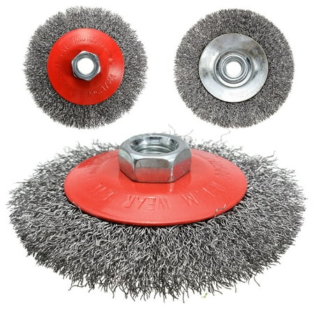 

100mm M14 Thread Rotary Stainless Steel Wire Brush Bevel Wheel Angle Grinder