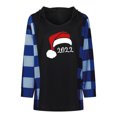 thumbnail image 4 of Pntutb Navidad moda mujer Casual manga larga Plaid señoras Sudadera con capucha tops blusa Pntutb Pntutb-4480, 4 of 5