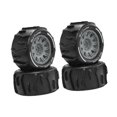 thumbnail image 4 of 1:18 Ruedas y neumáticos RC para arena, accesorios profesionales con dientes Titanio, 4 of 9