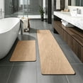 thumbnail image 4 of Zynviq Solid Color Bathroom Rugs 15.7" X 23.6" Bath Rugs Polyester Absorbent Washable Khaki Rectangular Small Rug for Bathtub, 4 of 6
