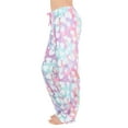thumbnail image 3 of ZVNAΖH Womens Fuzzy Pajama Pants, Plush Warm Sleep Pants, Fluffy Soft Fleece Lounge Pants, Casual Print, Sizes S-XXL, 3 of 4