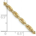 thumbnail image 4 of Solid 10K Yellow Gold 3.2mm Diamond-Cut Lightweight Rope Chain - 18", 4 of 8