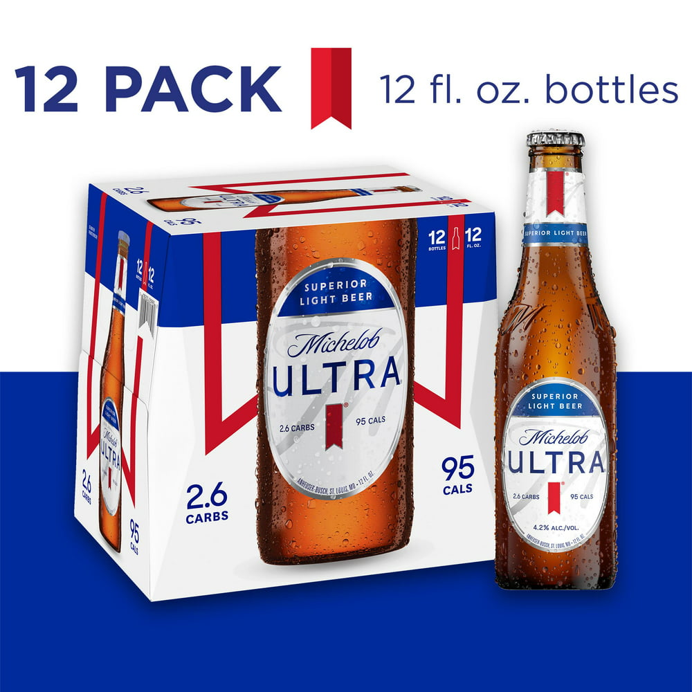 Michelob ULTRA Light Beer, 12 Pack Beer, 12 FL OZ Bottles