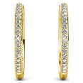 thumbnail image 3 of Cate & Chloe Pack of 3 - Bianca 18k Gold Plated 25mm Hoop Earrings with Swarovski Crystals for Women, 3 of 11