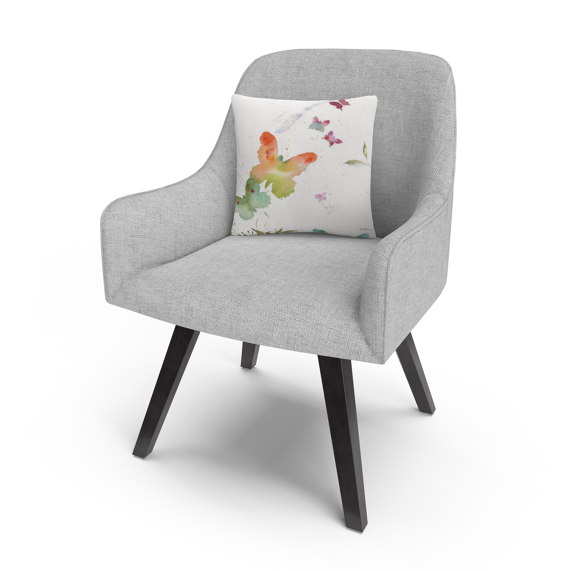 Butterfly Expression' Abstract Modern By Sheila Golden 16 X 16 Decorative Throw Pillow