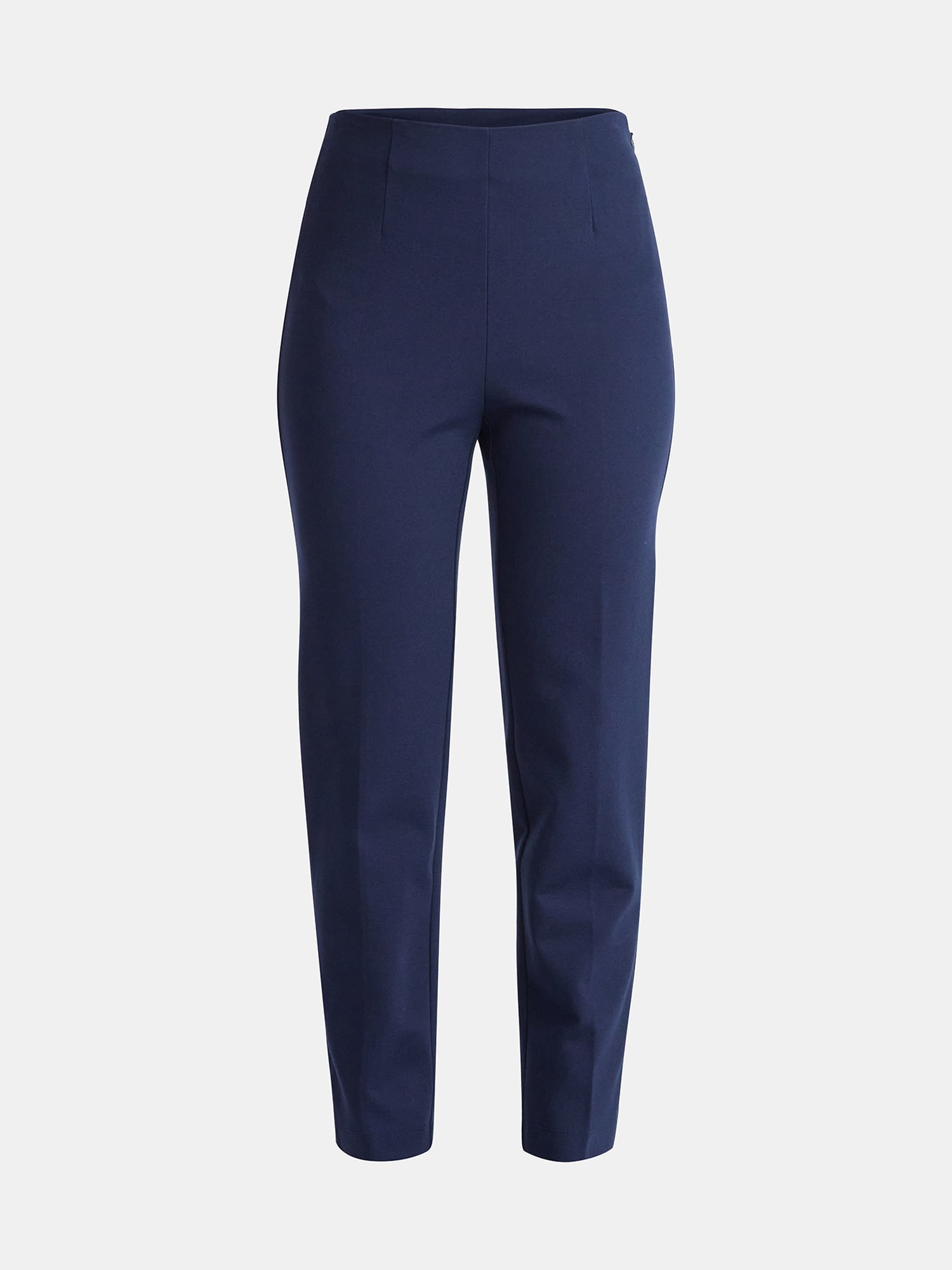 Time and Tru Women's Slim Straight Ponte Knit Dress Pants, 27” Inseam, Sizes XS-XXL