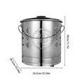 thumbnail image 4 of Stainless Steel Outdoor Incinerator with Sealed Lid and Handle for Garden, Camping, and Farm Waste Disposal, 4 of 7