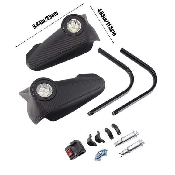 Motorcycle Handguards with LED Lights - Fall Protection and Enhanced Visibility, Easy Installation and Versatile Fit for Various Models
