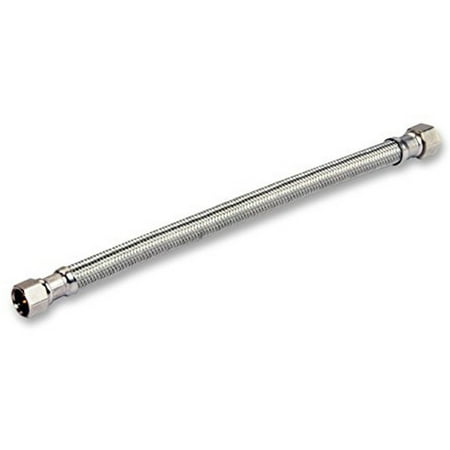 0.75 Mip Connections (Everflow Supplies 27920-NL Long Stainless Steel Lead Free Braided Flexible Supply Line with 3/8