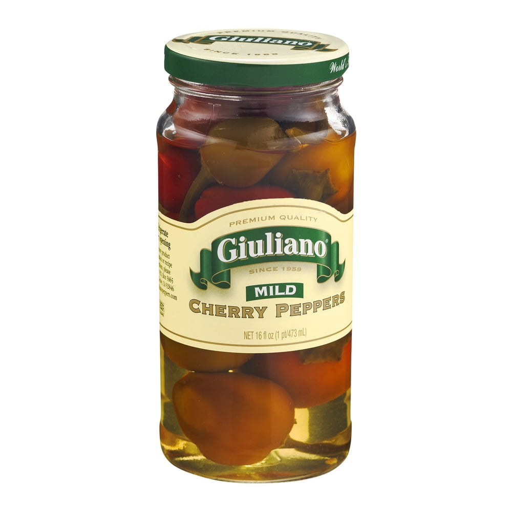 GIULIANO, PEPPER CHRY SWT MILD, 16 OZ, (Pack of 6)