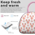 thumbnail image 3 of Insulated Lunch Bag Women, Reusable Pink Lobster Tote Lunch Box, Leakproof Cooler Lunch Bags for Work Office Travel Picnic, 3 of 6