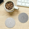thumbnail image 5 of MRLESS 12pcs Round Coasters Cotton Fabric Coasters Absorbent Heat Resistant Coasters Farmhouse Desk Coasters Circular Woven Coasters, 5 of 8