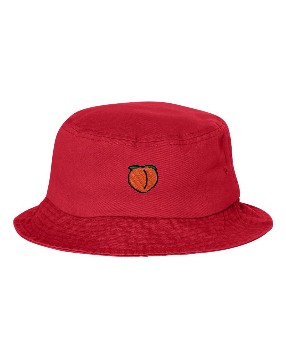 Adult Peach Embroidered Bucket Cap Dad 