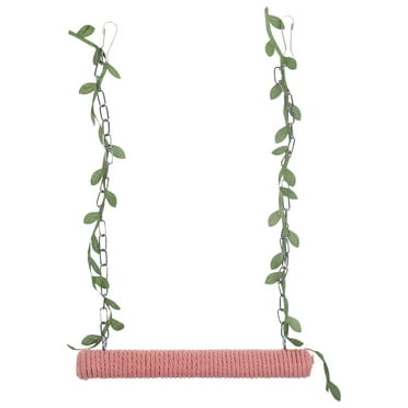 Pet Bird Swing Toys Parakeet Cage Perch Training Supplies Decor Striped Bass Rack