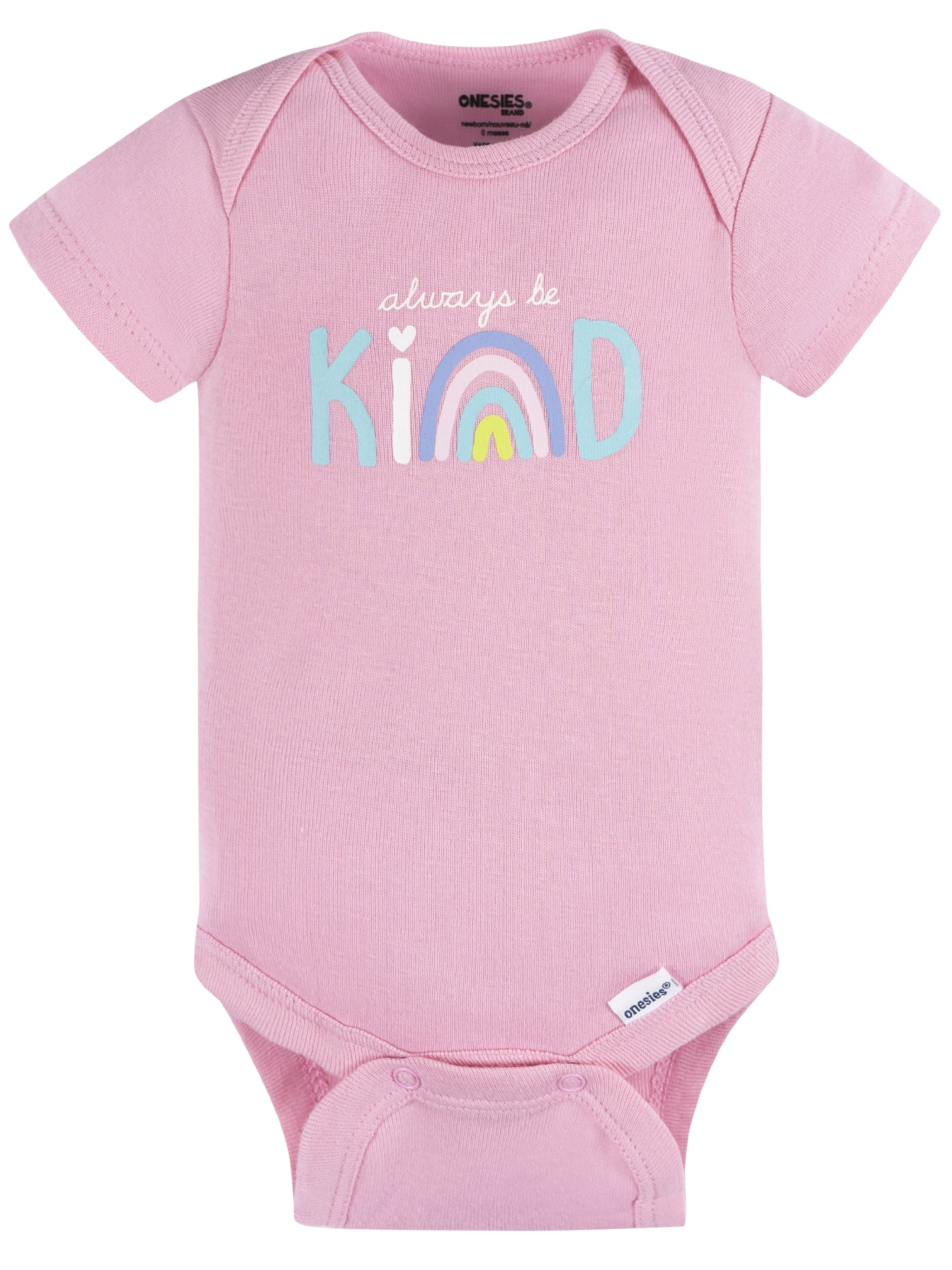 Onesies Brand Baby Neutral Short Sleeve Bodysuits, 2-Pack, Newborn - 6/9 Months