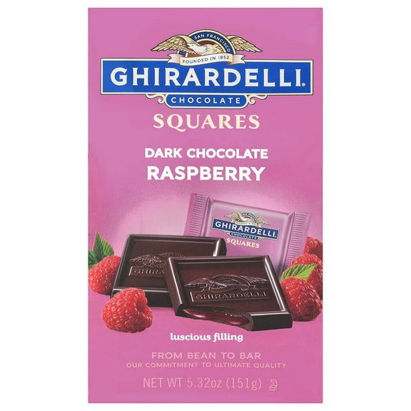 Ghirardelli Dark Chocolate Raspberry Squares - 5.32 oz (Packaging May Vary)