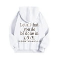 thumbnail image 6 of Christian Hoodies for Women Let All That You Do Be Done In Love Hoodie with Pockets Hooded Sweatshirt Pullover Tops, 6 of 7